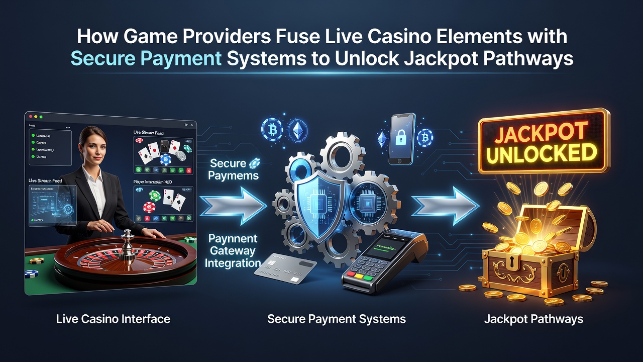 Diagram van mobiele VIP jackpot systemen met live casino en betalingsintegratie