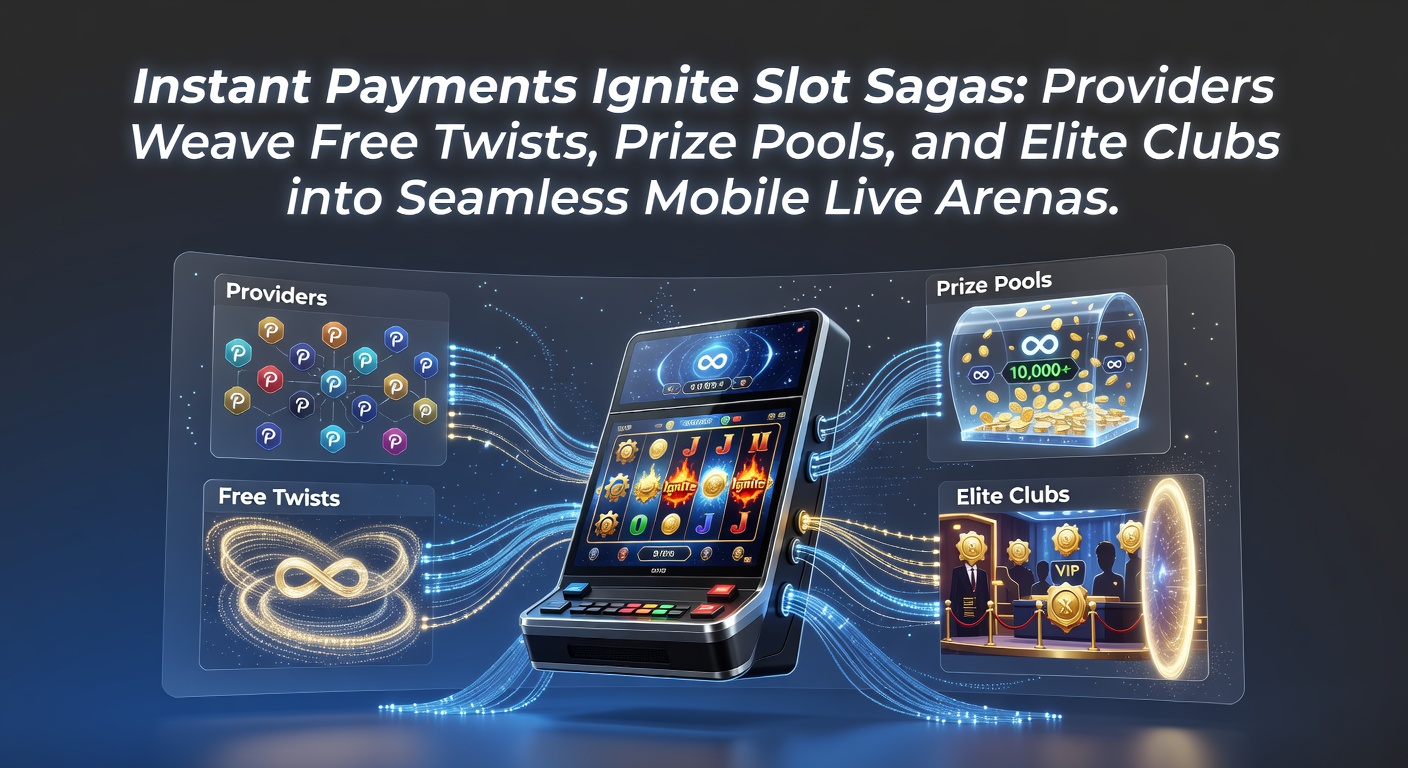 Dynamische weergave van een mobiele slotinterface met bliksemsnelle betalingen, bonusspins en live dealer elementen die samenvloeien in een meeslepende ervaring