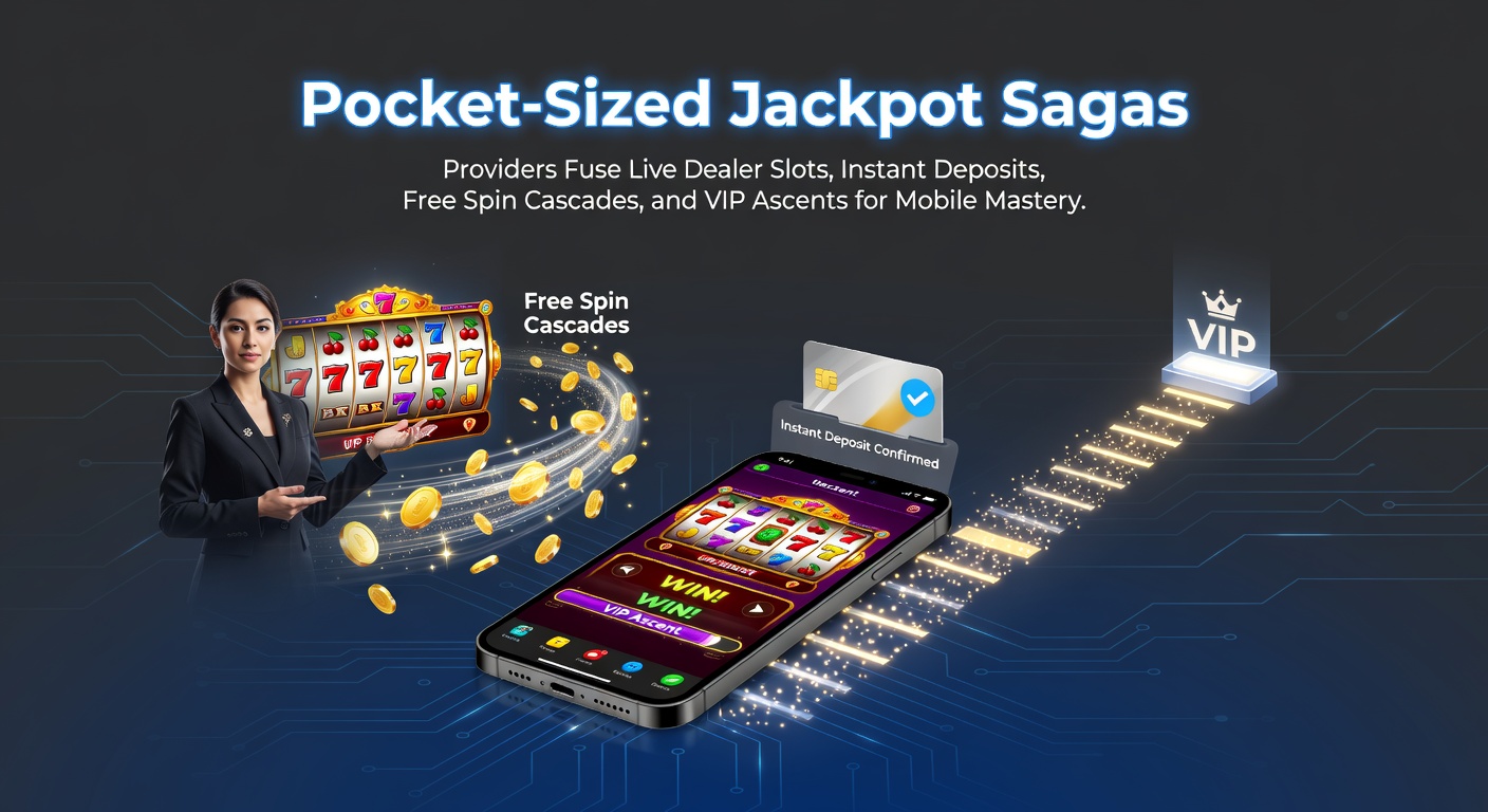 Mobiele interface met live dealer slots en jackpot tellers die pulseren op een smartphone scherm, omringd door iconen voor snelle deposits en vip badges