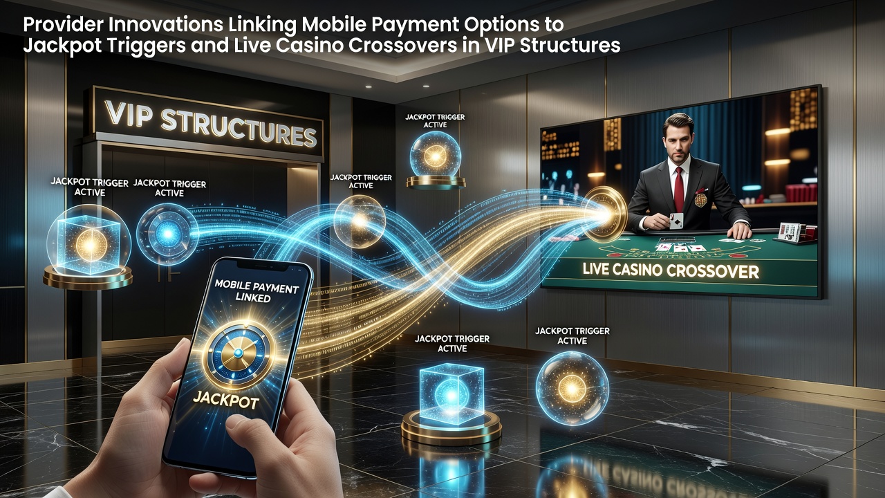 Illustratie van mobiele betalingsintegratie met jackpot triggers in VIP casino structuren