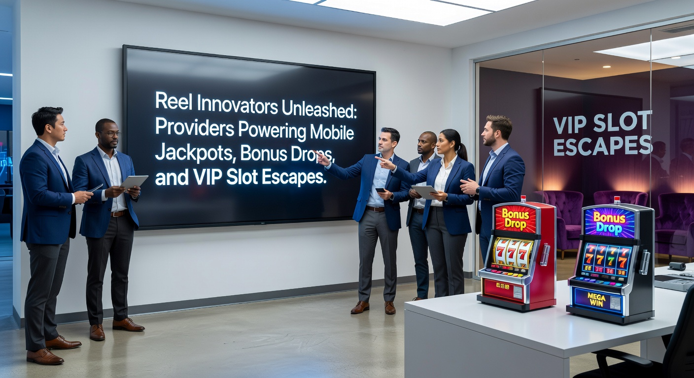 Dynamische gokkasten met exploderende jackpots en bonusfeatures op mobiel scherm, symbool voor innovatieve providers