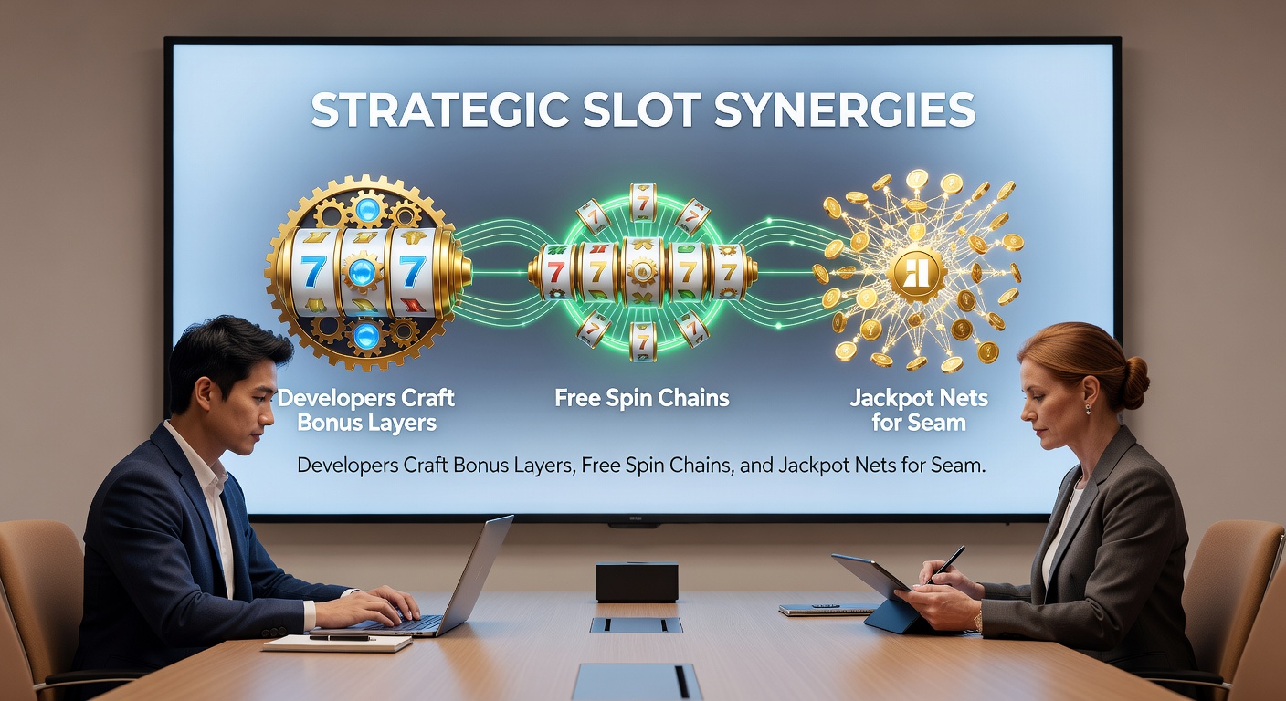 Visuele illustratie van een keten van gratis spins die bonuslagen activeert en doorloopt naar jackpotnetwerken in een mobiel-live slot-omgeving
